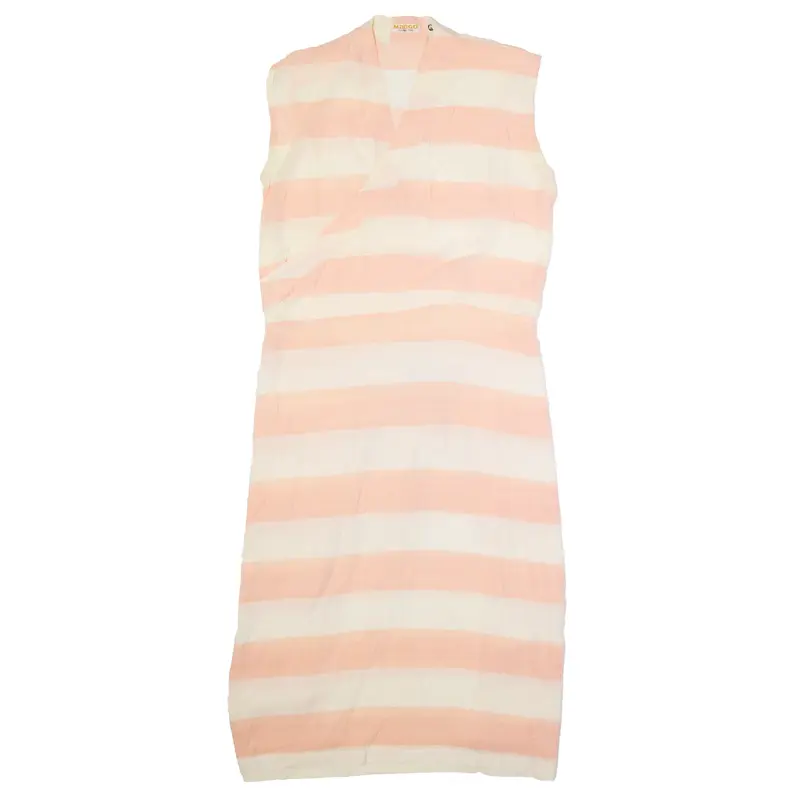 MARC O'POLO Tie-Waist Striped Sleeveless Midi Wrap Dress Womens UK 10