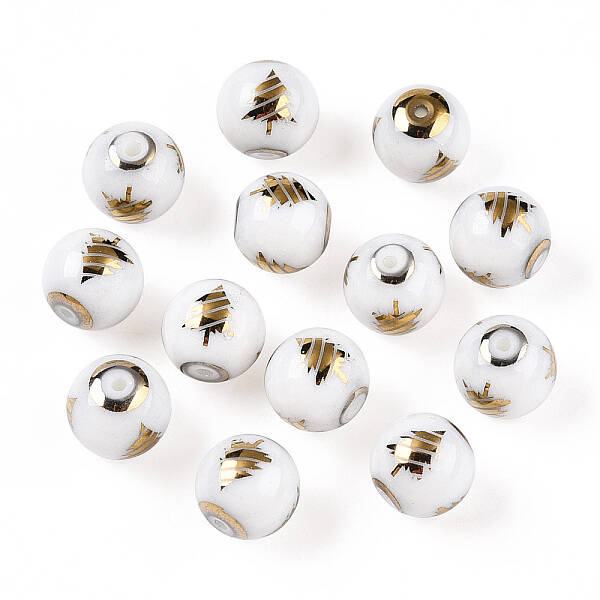 Christmas Opaque Glass Beads