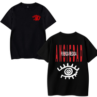 Fuerza Regida Ansiedad Tour 2 Sides Classic Soft Cotton Crewneck T-Shirt for Men – Bold Eye Design, Perfect for Music Fans ...