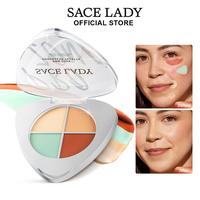 SACE LADY 4 Color Concealer Cream Palette Full Covers Undereye Dark Circles Blemishes Ances Flawless Face Makeup Matte Smooth