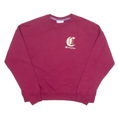 CHAMPION Mens Sweatshirt Maroon M