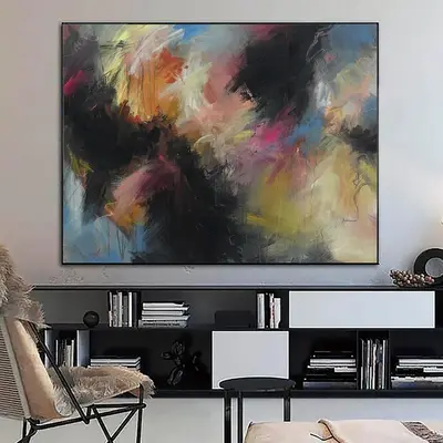 Original Abstract Colorful Paintings On Canvas Modern Fine Art Vivid Art Textured Painting Hand Painted Artwork | PEAL OF SHA...