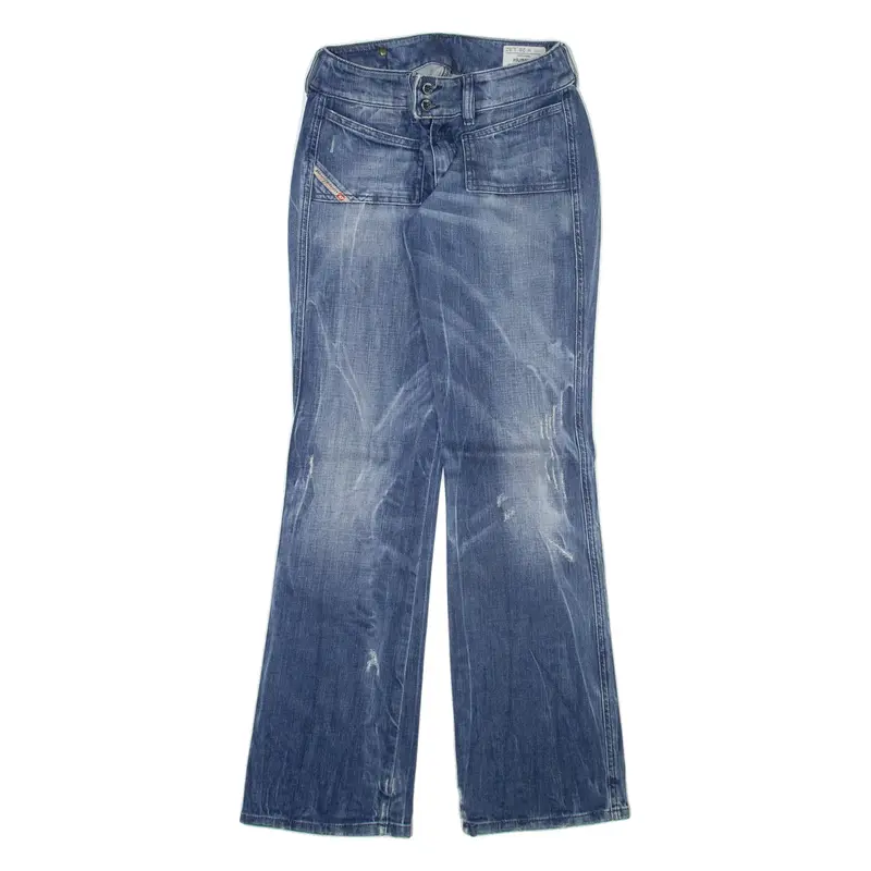 DIESEL Hush Ds Womens Jeans Blue Regular Bootcut Stone Wash W28 L32
