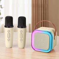 Wireless Karaoke Speaker with 2Wireless Microphones, RechargeableHiFi Stereo Sound KTV SpeakerSystem, Bluetooth-compatible Sp...