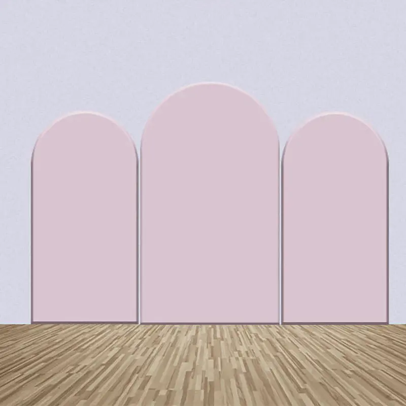Dusty Pink Theme Decor Solid Color Arch Backdrop Kit - Aperturee