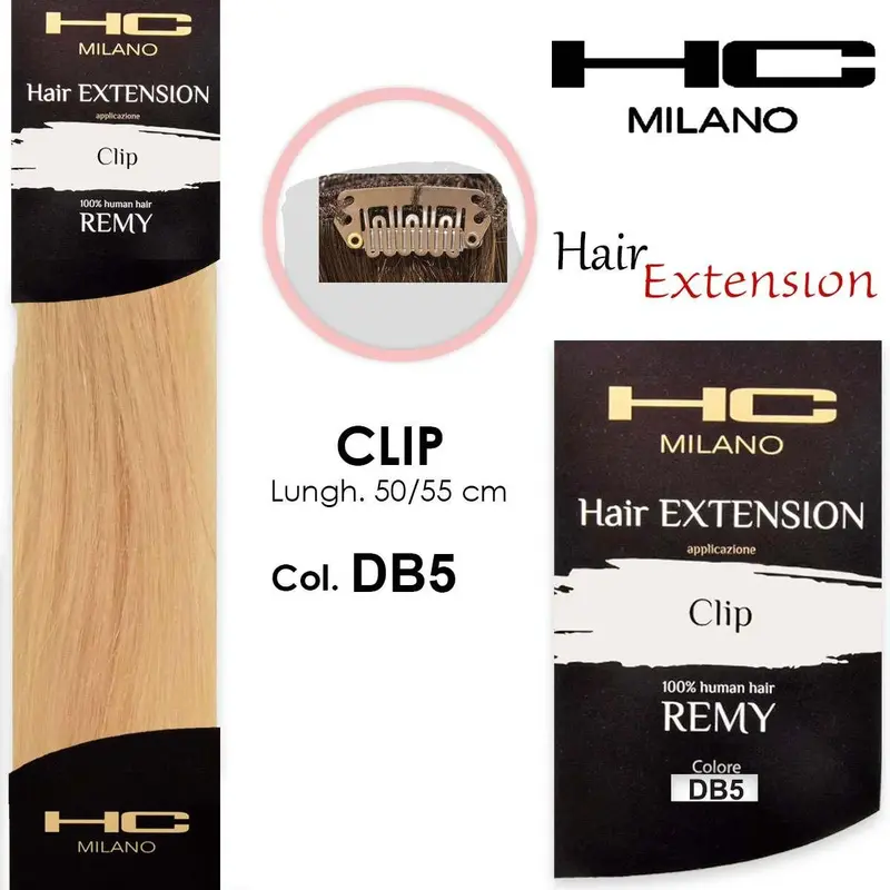 Hc milano extension 3 clips remy width 14-16cm length 50cm col.db5