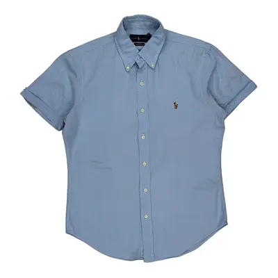 Ralph Lauren Slim Fit Short Sleeve Shirt - Medium Blue Cotton