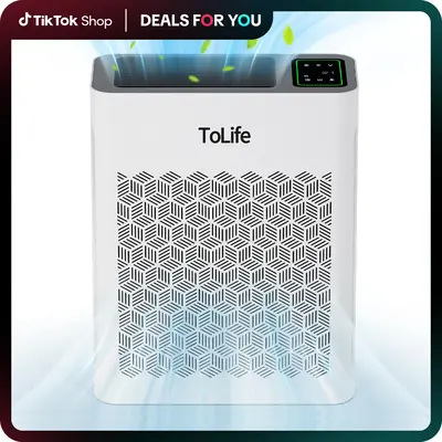 ToLife K2 Air Purifier: HEPA Power for Rooms up to 1095 Ft²! Auto Mode, PM 2.5 Display & Timer - Banish Smoke, Pollen & Alle...