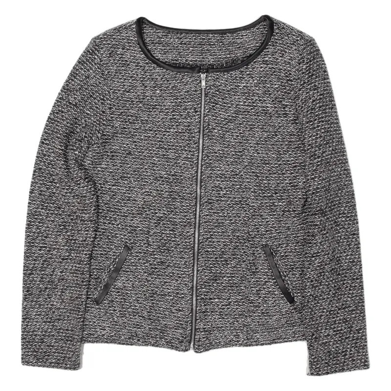 Knit Jacket Grey Womens M
