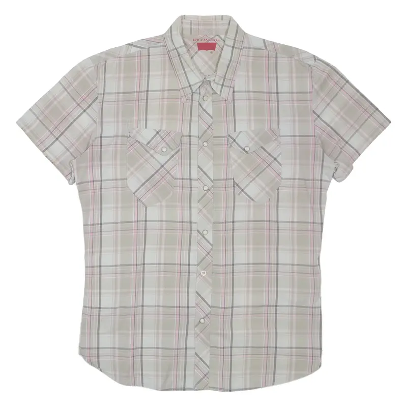 LEVI'S Womens Shirt Beige Check L