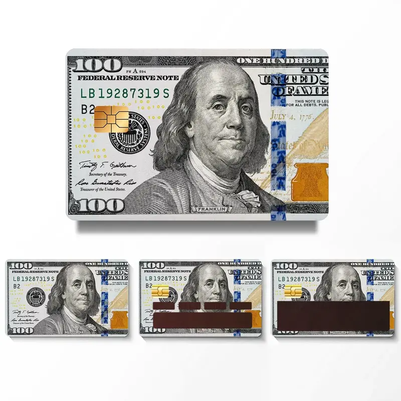 Credit Card Skin Sticker, 4 Counts/set Ultra-thin Waterproof Scratch Resistant Credit Card Skin Sticker, Personalized Bank Ca...