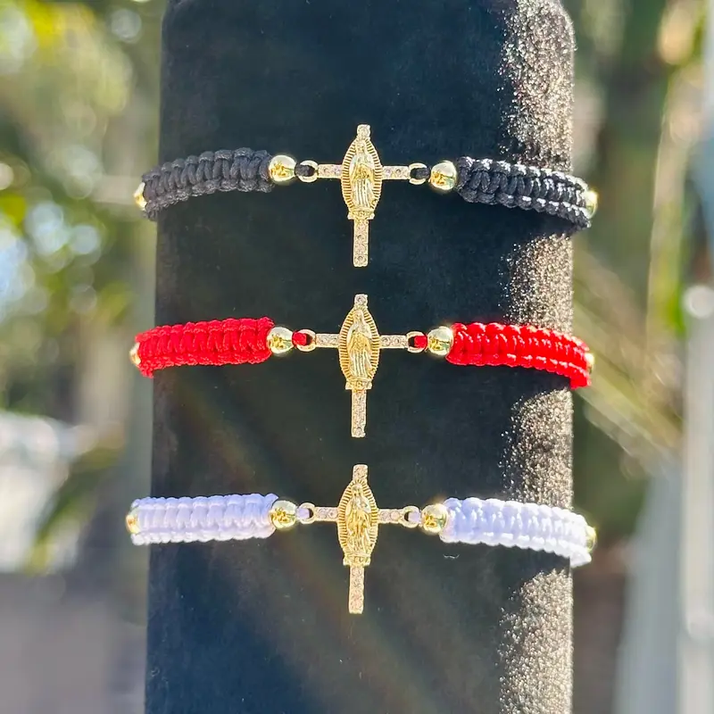 Virgen Mary Cross Bracelet