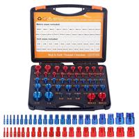Nut & Bolt Thread Checker, Nut & Bolt Gauge with Storage Case, Thread Gauge Set for Size Check on Tricky and Narrow Area, Men...