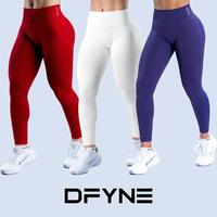 DFYNE Impact Leggings Women Scrunch Seamless Yoga Legging Gym Sports Pants Low Ribbed Band High Stretch Fitness Tights