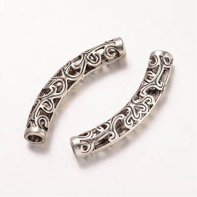 Tibetan Style Alloy Tube Beads