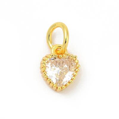 Brass Micro Pave Cubic Zirconia Pendants