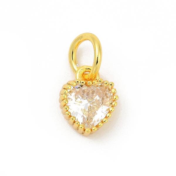 Brass Micro Pave Cubic Zirconia Pendants