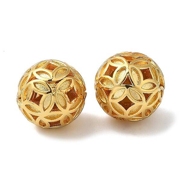 Rack Plating Hollow Brass Beads