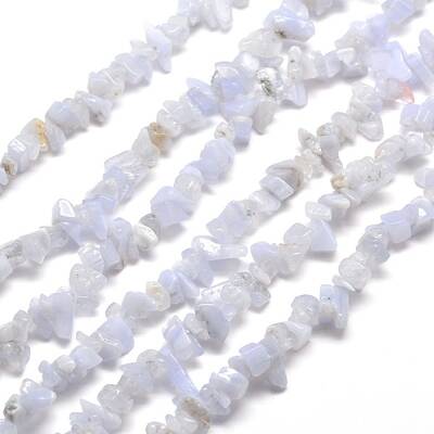Natural Blue Lace Agate Chips Beads Strands