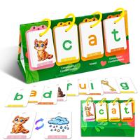 Random Color Combinations Cvc Word Builder Games Cards, 80 Cards Learn To Read Animals Design Montessori Word Building Deskto...