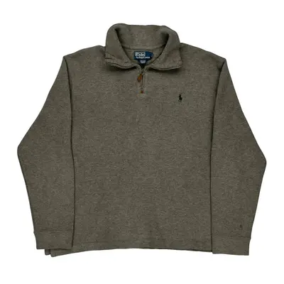 Polo Ralph Lauren 1/4 Zip - XL Grey Cotton