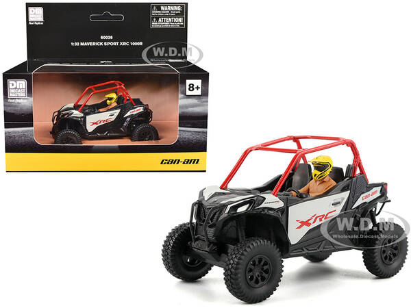 Can-Am Maverick Sport XRC 1000R Red and Gray with Driver Figure 1/32 Diecast Model by BRP Models