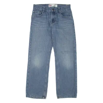 LEVI'S 505 Jeans Boys Blue Regular Straight Stone Wash W27 L27