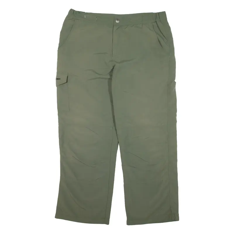 K-TEC Trousers Green Loose Straight Nylon Womens W36 L26