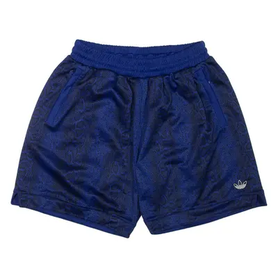 ADIDAS Womens Sports Shorts Blue Animal Print L W28