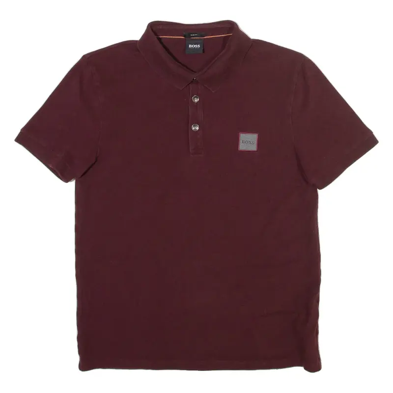 HUGO BOSS Slim Fit Boys Polo Shirt Maroon M