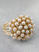 Vintage Faux Pearl Decorated Ring, Fashion Jewelry for Party, Daily Clothing Decor, Trendy All-match & Exquisite Jewelry for ...