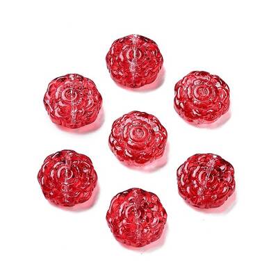 Spray Painted Transparent Glass Beads