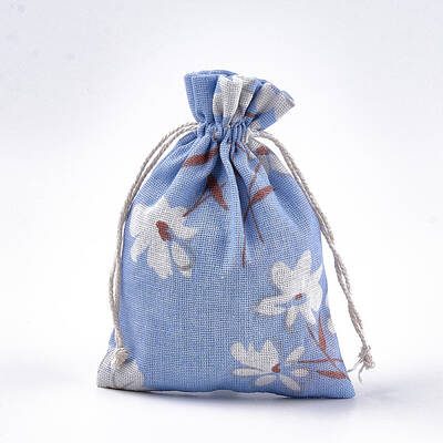 Polycotton(Polyester Cotton) Packing Pouches Drawstring Bags