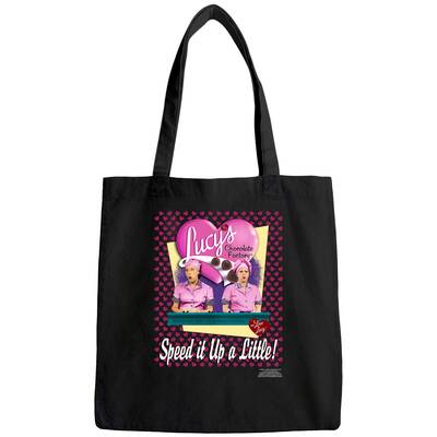 I Love Lucy Tote Bag Chocolate Factory Speed It Up Pink Tee