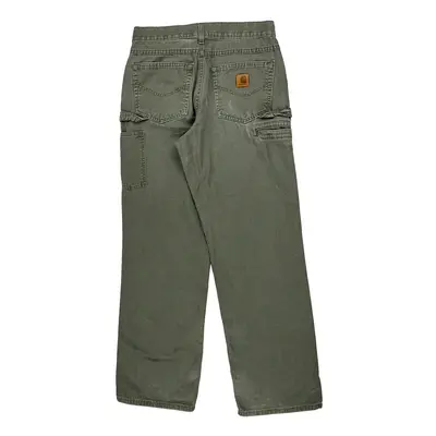 Carhartt Carpenter Trousers - 30W 31L Green Cotton | Size: 30″ waist