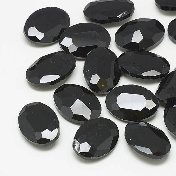 Pointed Back Glass Rhinestone Cabochons