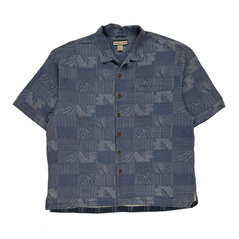 Jamaica Jaxx Hawaiian Shirt - XL Blue Silk