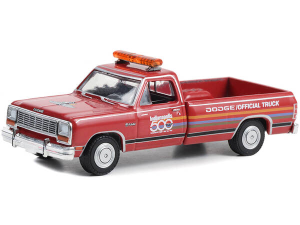 1987 Dodge Ram D-250 Pickup Truck 71st Annual Indianapolis 500 Mile Race Dodge Official Truck Red with Stripes Hobby Exclusiv...