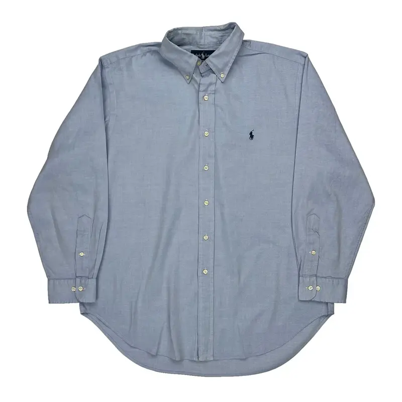 Classic Fit Ralph Lauren Shirt - XL Blue Cotton