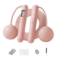 YOTTOY Cordless Jump Rope with Counter - Ropeless Jump Rope 2 In 1 with Large Cordless Ball-Weighted Jump Rope for Women with...