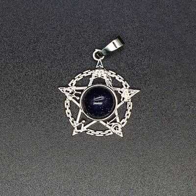 Synthetic Blue Goldstone Pendants
