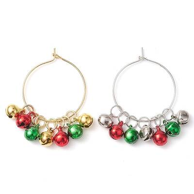 Christmas Brass Bell Wine Glass Charms