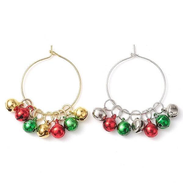 Christmas Brass Bell Wine Glass Charms