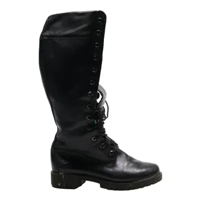 TIMBERLAND High Boots Black Leather Womens UK 4