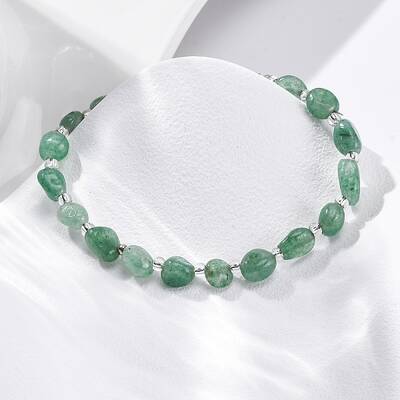 Natural Green Aventurine Beaded Bracelets for Women