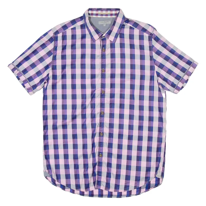 TED BAKER Mens Shirt Pink Check M