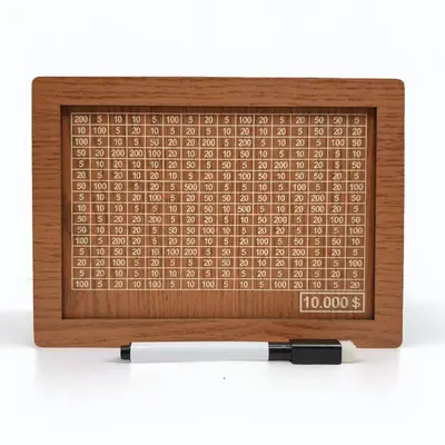 Wooden Money Box, 1 Set Money Saving Box with Marker Pen, Home Decor for Living Room Bedroom Office, Room Decor