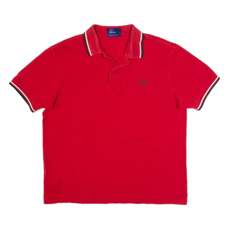 FRED PERRY Mens Polo Shirt Red L