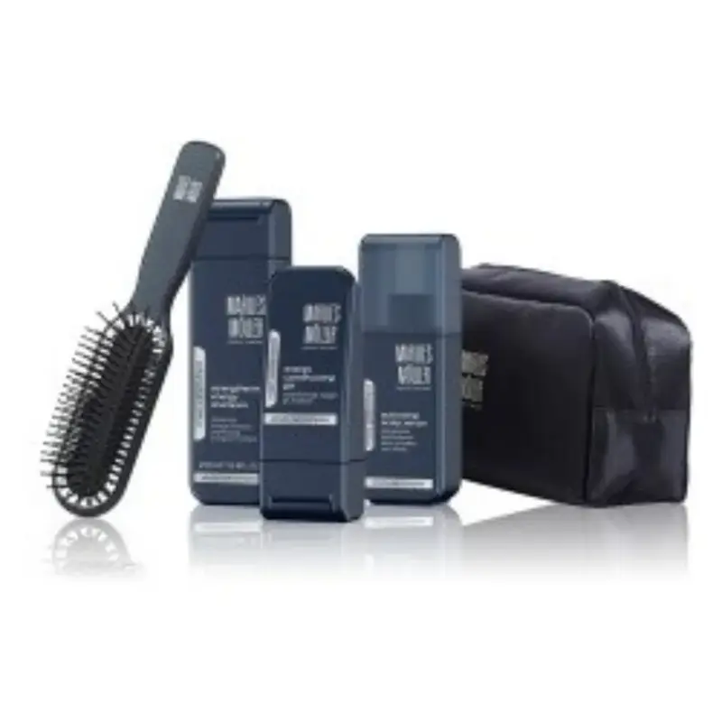 Marlies Moller Set: Marlies Moller Styling Gel Flexible Hold 100 ml + Energizing Shampoo 200 ml + brush