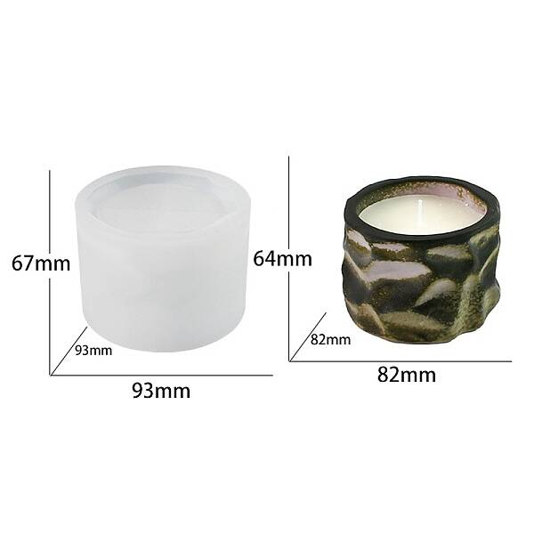 Food Grade Irregular Column DIY Silicone Candle Molds